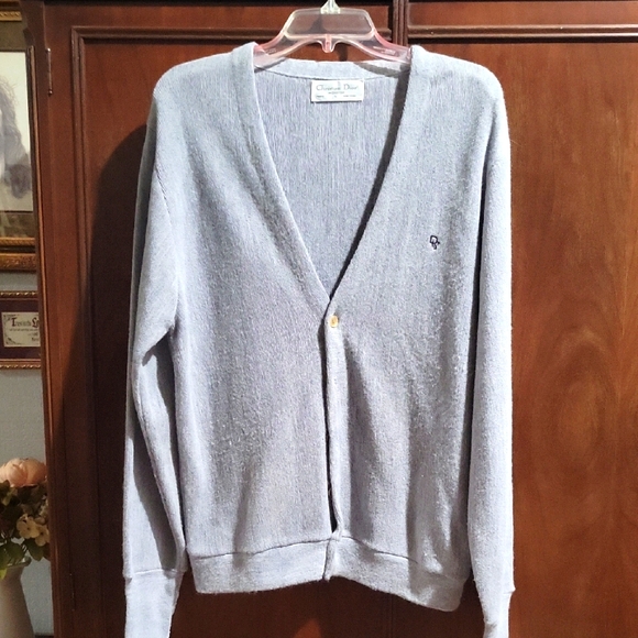 Dior Men's Gray Cardigan Sweater - Picture 1 of 6